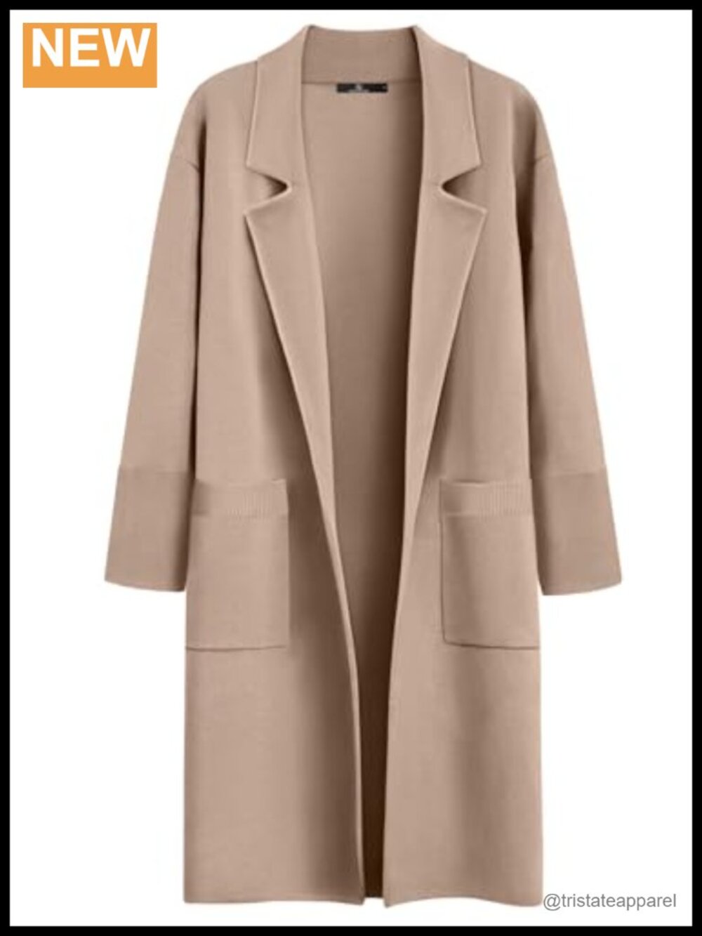 Women's Long Cardigan Sweater Oversized Trench Coat Shawl Collar